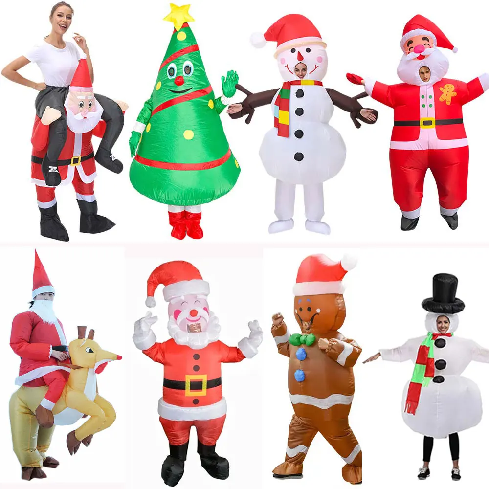 Halloween Cosplay Mascot Funny Inflatable Costume Unicorn Santa Claus Christmas SnowmanChristmas Carnival Party