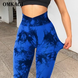 Женские спортивные легинсы OMKAGI Tie Dye