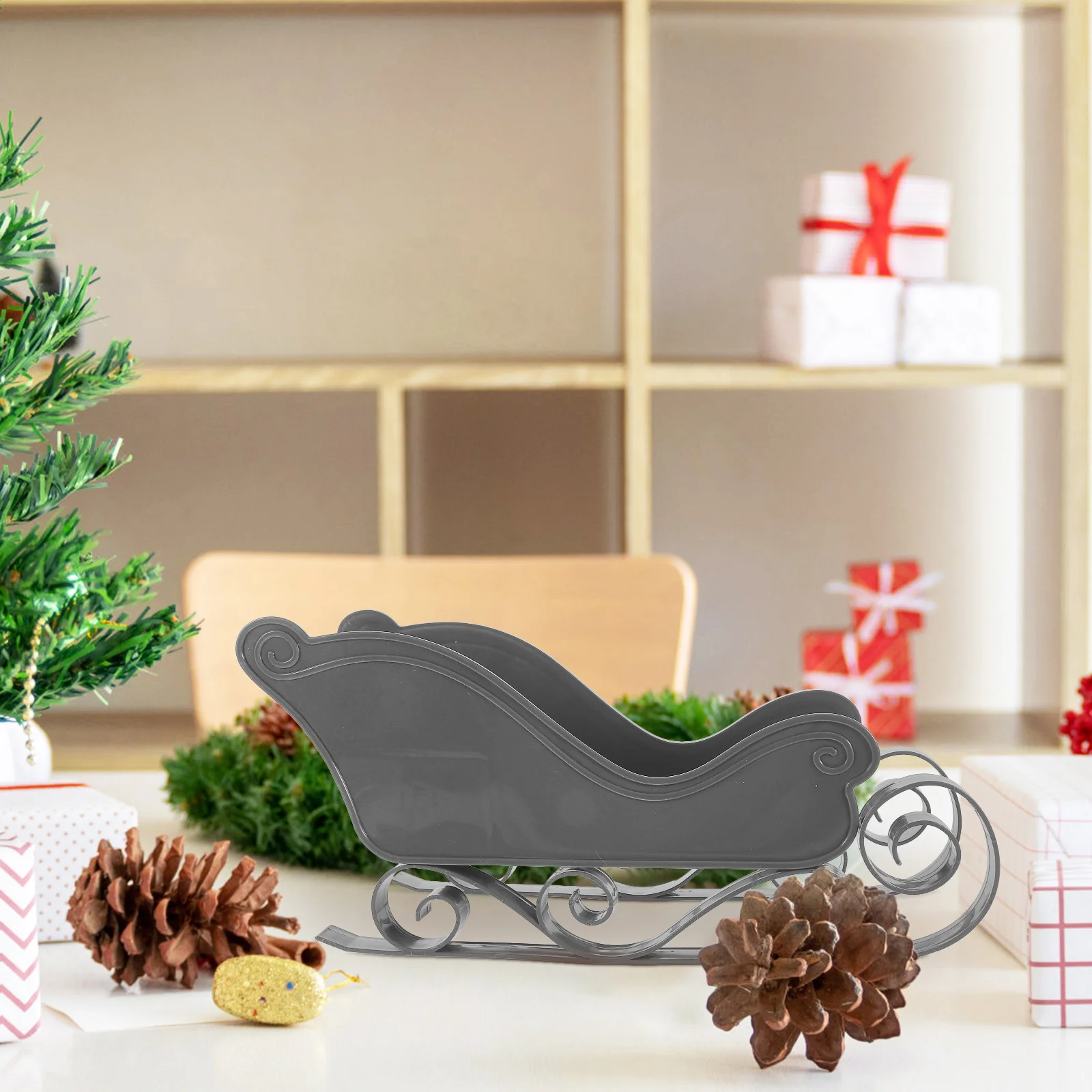 Рождественские сани мини-украшение корзина набор подносов настольные