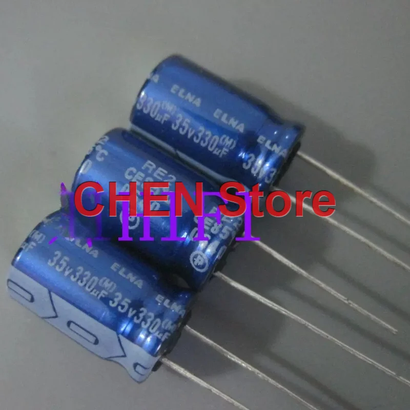 Фото 50 шт./лот оригинальный электролитический конденсатор ELNA RE2 35V330UF 10X16MM 85C 35V 330UF, бесплатная доставка №1