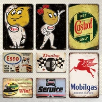 motor oil vintage metal plate tin sign retro car poster metal plaque signs rustic man cave gas station garage wall decor plaques
