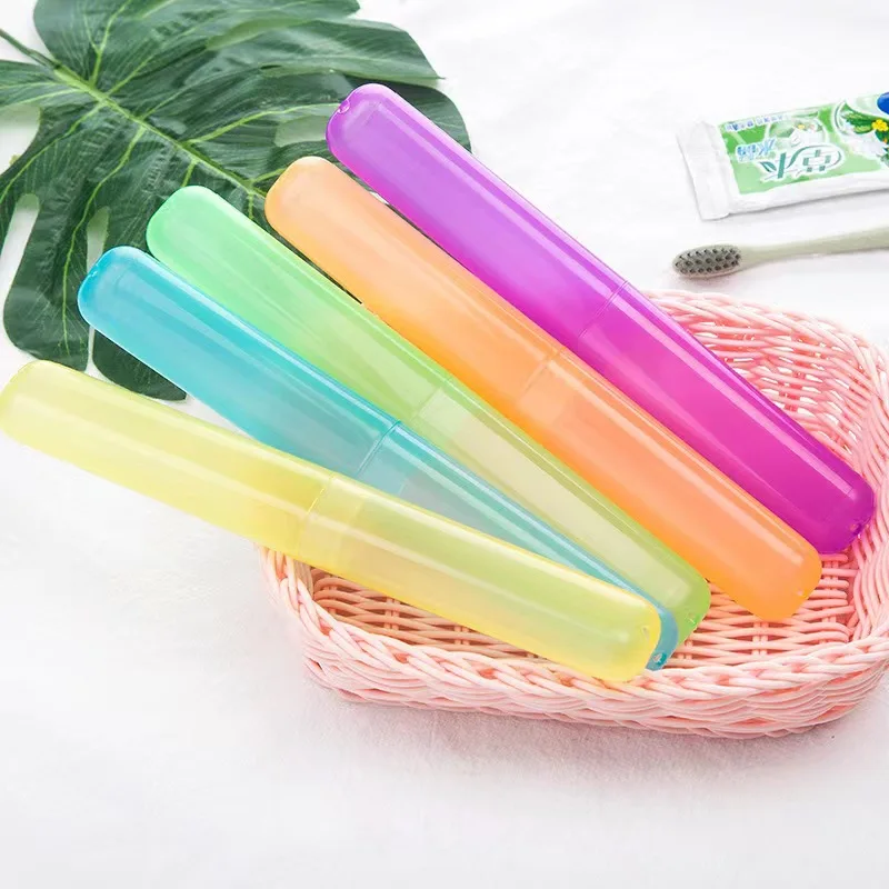

Travel portable toothbrush box set colorful candy frosted toothbrush box toothbrush barrel toothbrush cup