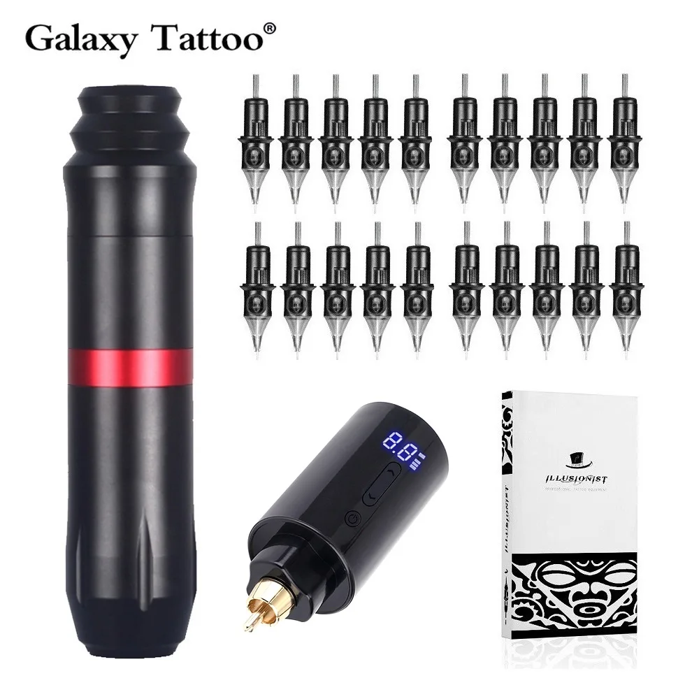 

Беспроводная тату-машинка для перманентного макияжа RCA Rotary Tattoo Pen Kit Подводка для бровей Губы 1500 мАч Батарея для татуировки Блок питания