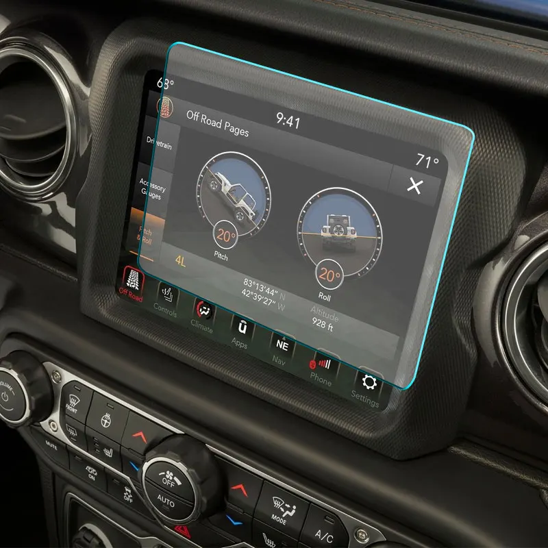 

Пленка из закаленного стекла для JEEP Wrangler JL Gladiator JT 2018-2023, 8,4-дюймовая автомобильная навигация, защитная пленка для сенсорного экрана, авто интерьер