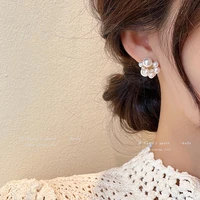 elegant romantic unique fireworks pearl stud earrings for woman korean fashion jewelry party girls lady temperament accessories