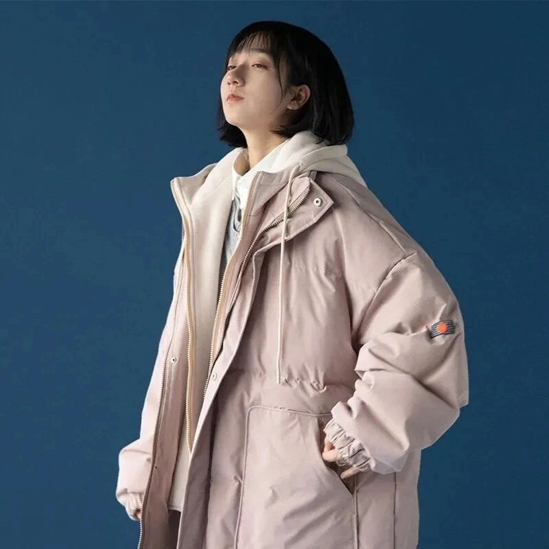 Student Cotton Coats 2022 Winter Jacket Warm Hooded Down Cotton Parkas Women's Oversize Loose Cotton-Padded Coat Parka Outwear