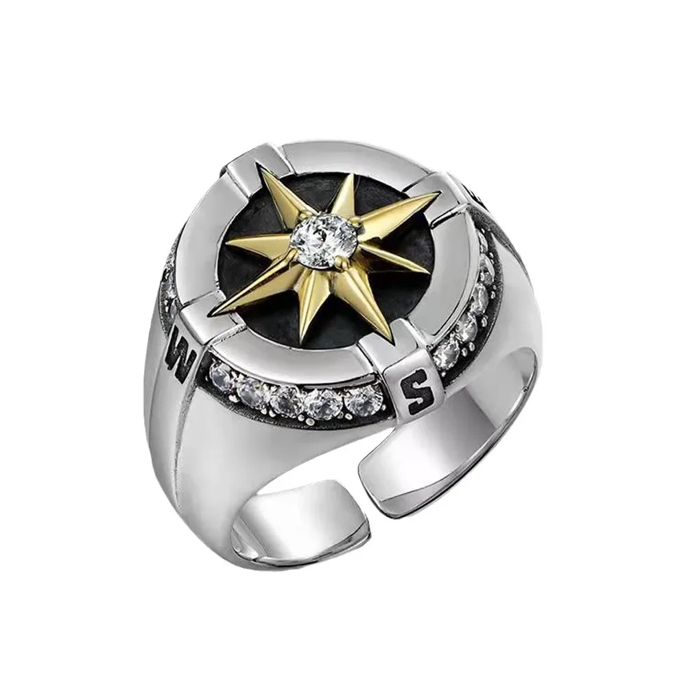 ARADOO Древняя египетская богиня мудрости восемь звезд циркониевое кольцо латунное