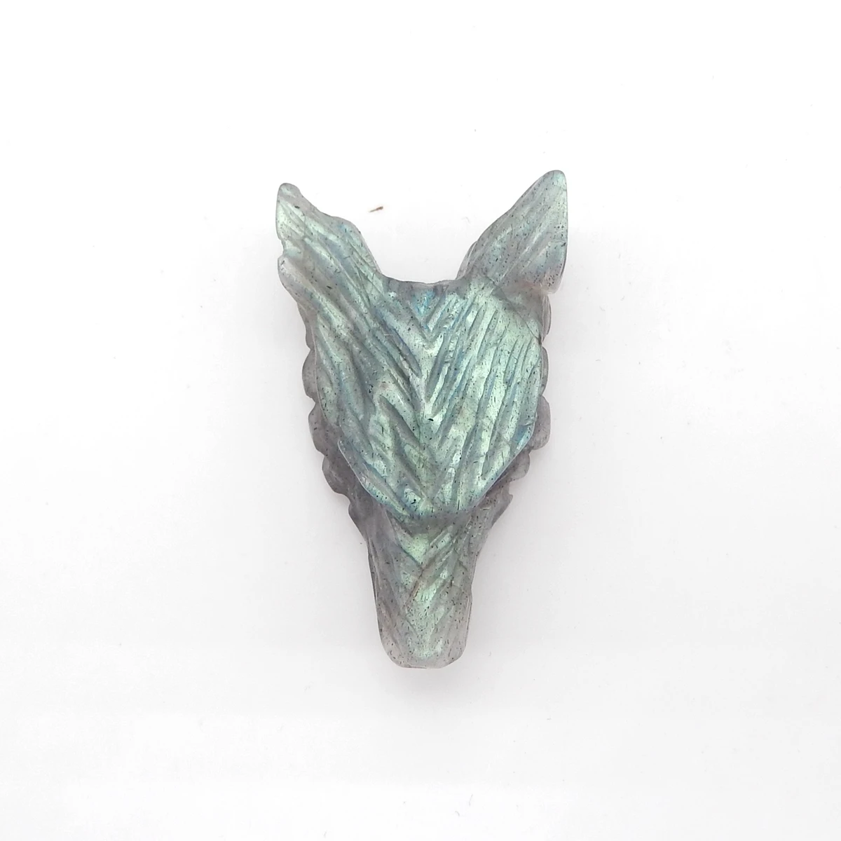 Модный кулон из натурального Лабрадорита С головой волка