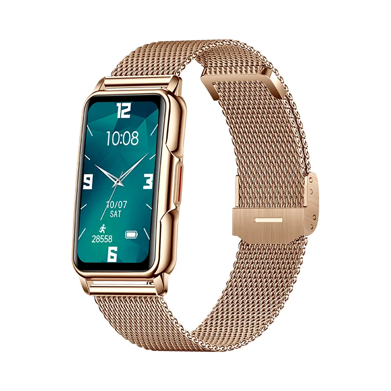 

Touch Screen Fashion Unisex 1.47-Inch Full HD Screen with Heart Rate Blood Oxygen Monitor Rose Gold Smart Watch Life Waterproof