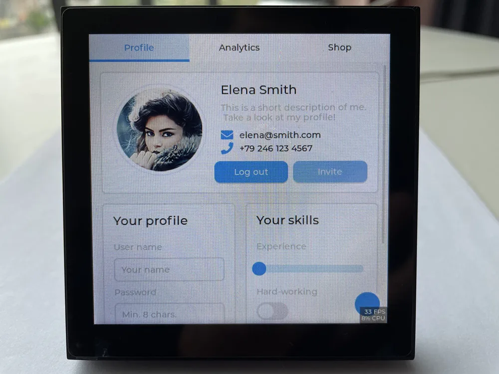 

ESP32 S3 control panel development board 4 inch 480*480 capacitive touch