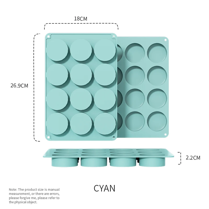 

Круглый шоколад печенье формы Oreo шоколад силиконовые формы 12-гнездо цилиндр силиконовые формы для желе мини торты кекс выпечки