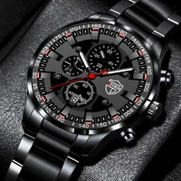 fashion mens sports watches for men business stainless steel quartz wrist watch luxury man casual luminous clock
