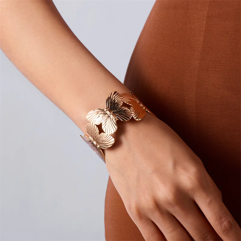 Элегантный Модный браслет с бабочками и цветами для женщин девушек милые