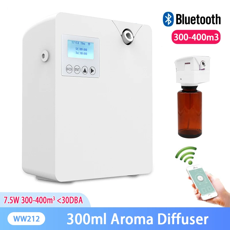 Home Smart Aroma Diffuser 300ml Automatic Fragrance Spraying Machine WIFI Control Home Wall Mounted Aroma Fragrance Machine