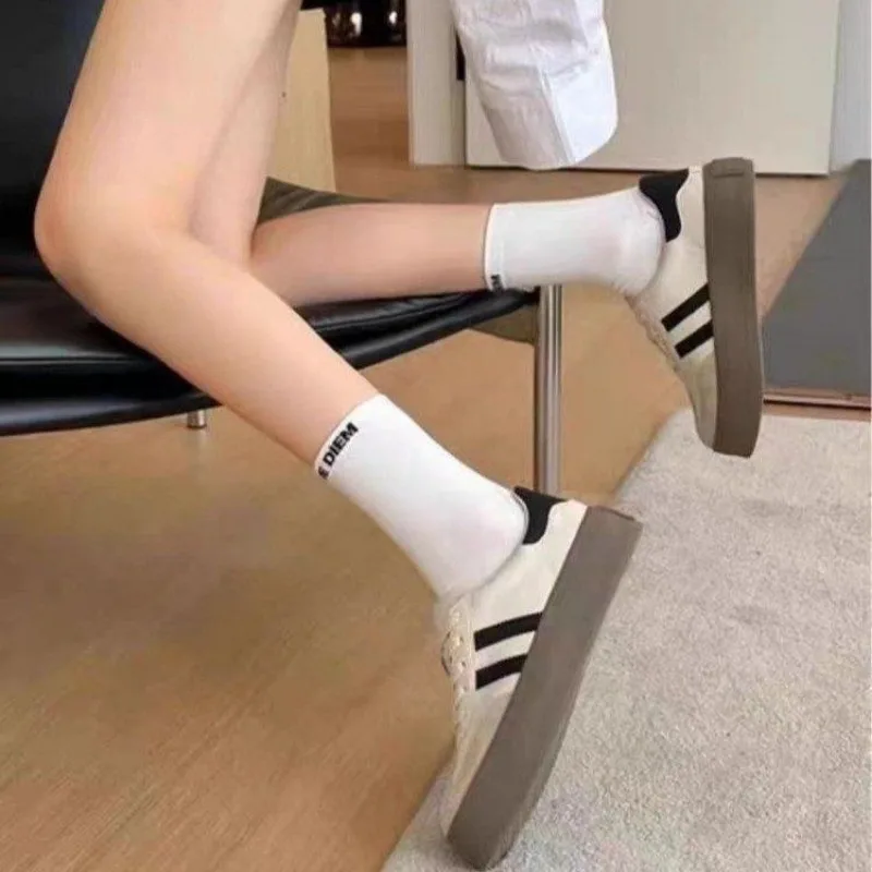 Женская Осенняя Повседневная Спортивная Обувь На Плоском Каблуке Дышащая