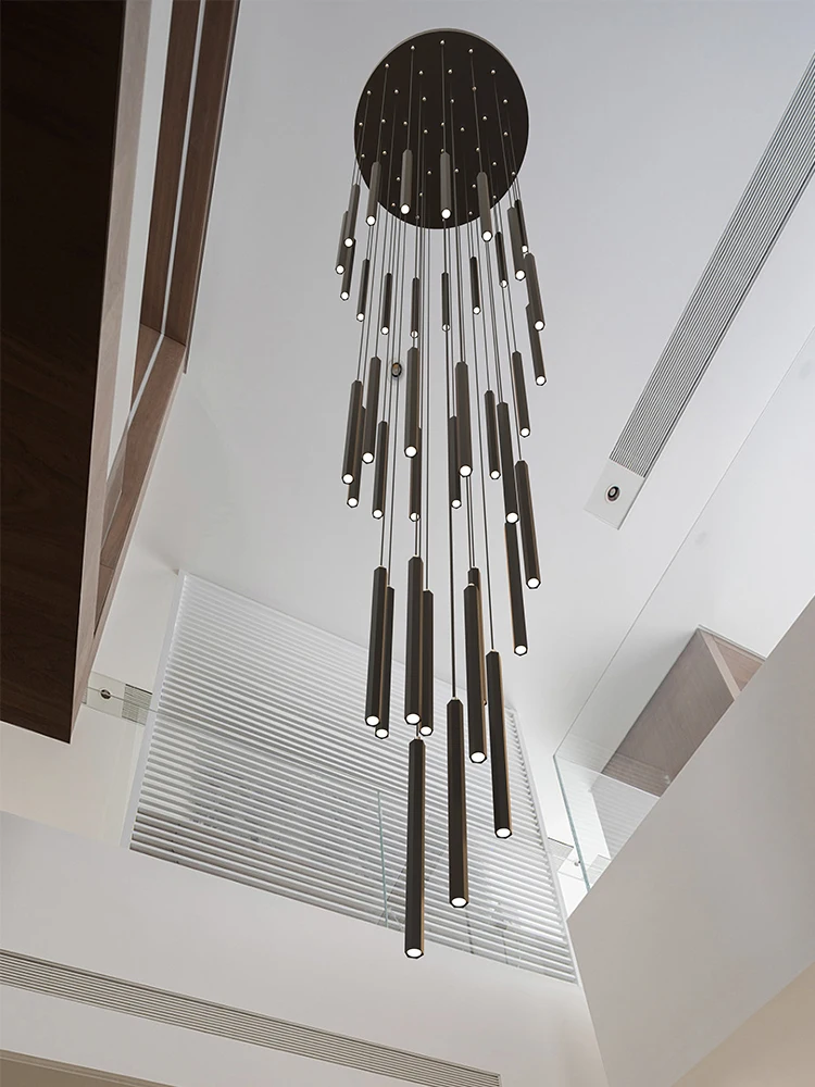 

Modern Suspension Chandelier Luster Led Lights Loft Pendant Lamp Stairs Lighting Designer Staircase Chandeliers