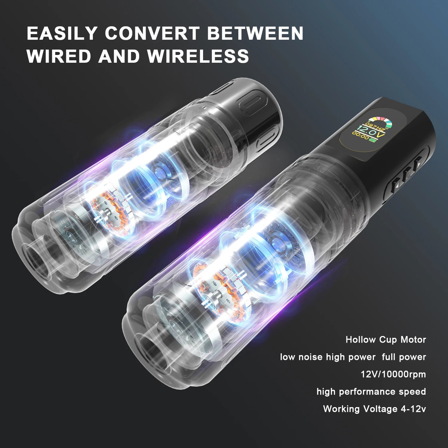 Машинка для тату-машинки 2 4-4 мм с аккумулятором