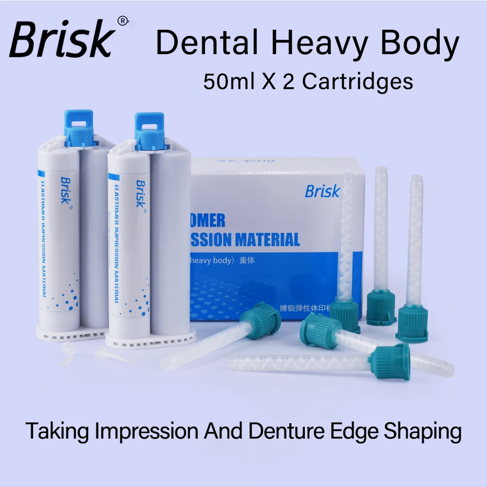 Dental Rubber Impression Heavy Body Implant Impression Silicone Teeth Oral Tissues Denture Edge Shaping Brisk Dentistry Products
