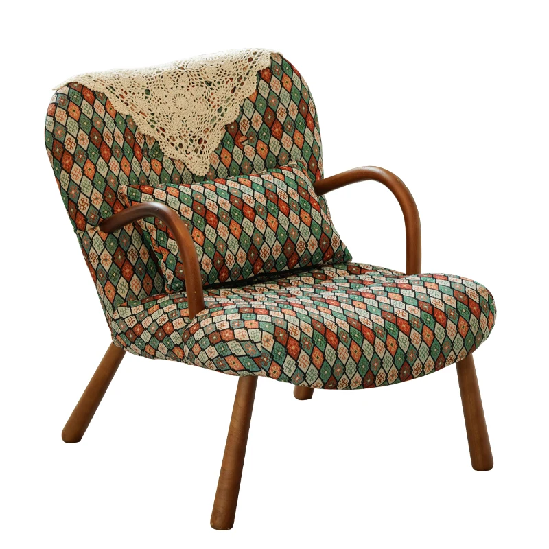 

TLL Sofa Combination Balcony Leisure Creative Pattern Fabric Lounge Sofa Chair
