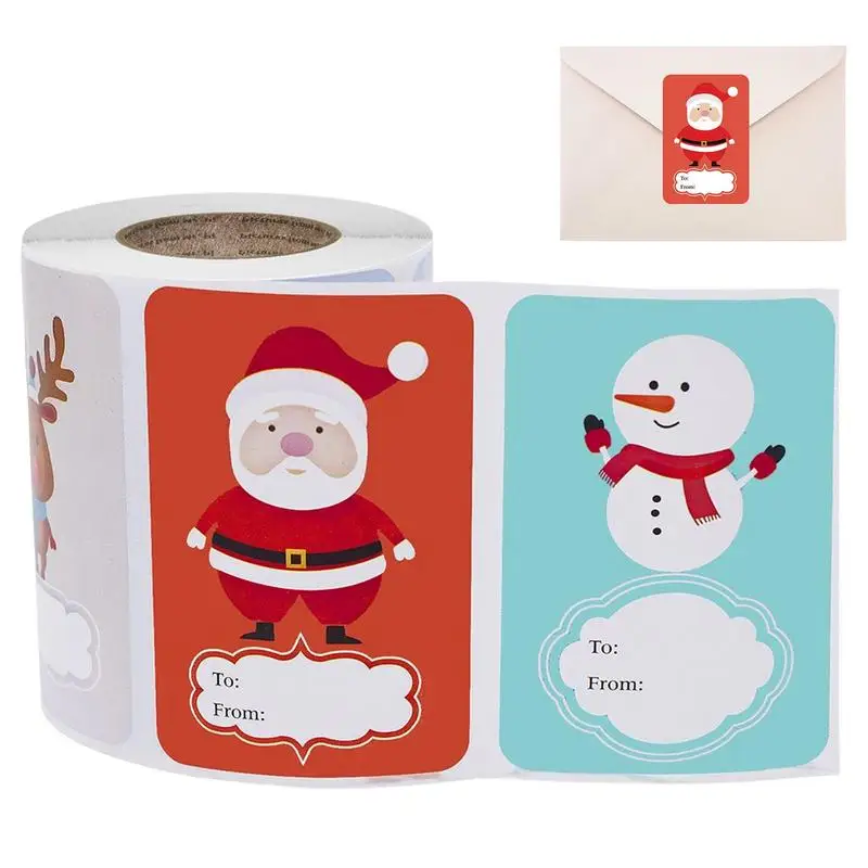 

250PCs Christmas Label Sealing Stickers Gift Wrapping Decoration | DIY Gift Packaging Label Envelope Decorative Stickers