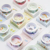 15mm5m cute washi tape set art supplies korean stationery diy photo album junk journal aesthetic decoration office supplies