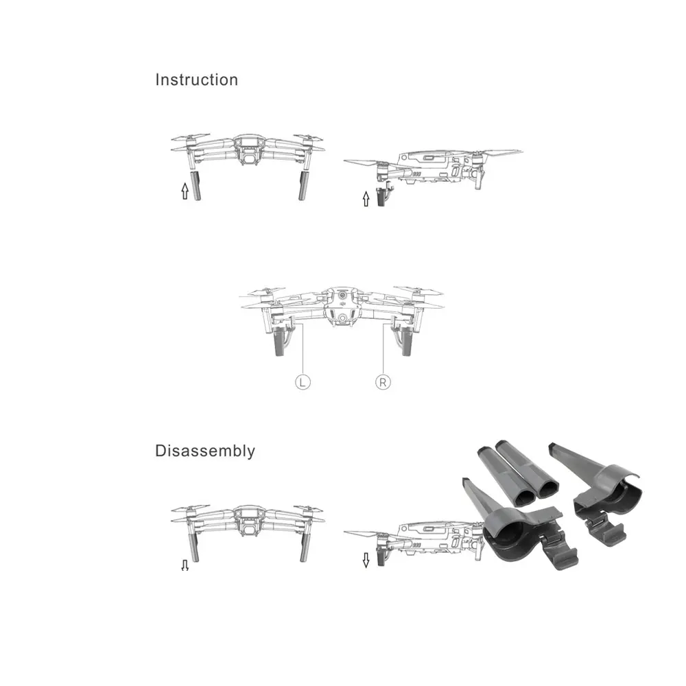 Посадочное шасси для DJI Mavic 2 Pro ZOOM быстросъемная Защита ног поддержка подставки