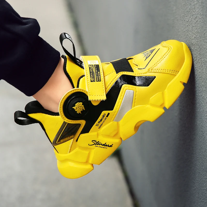 Brand Kids Running Shoes Cartoon Boys Sports Tennis Shoes Comfortable Children Basketball Shoes Thick Sole Non-slip Kids Shoes