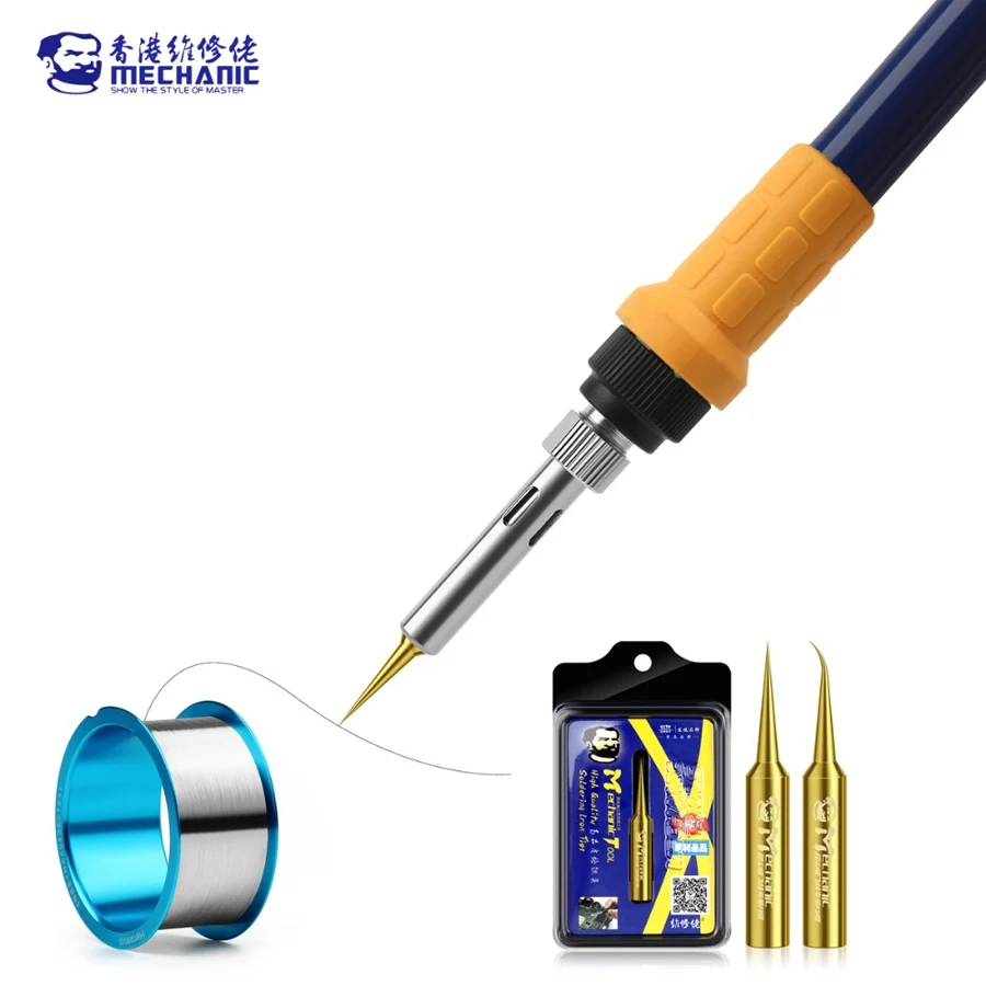 

Электрический наконечник для пайки MECHANIC 900M-T из чистой меди, наконечник для чипа BGA IC, Сменная головка для ремонта и сварки отпечатков пальцев