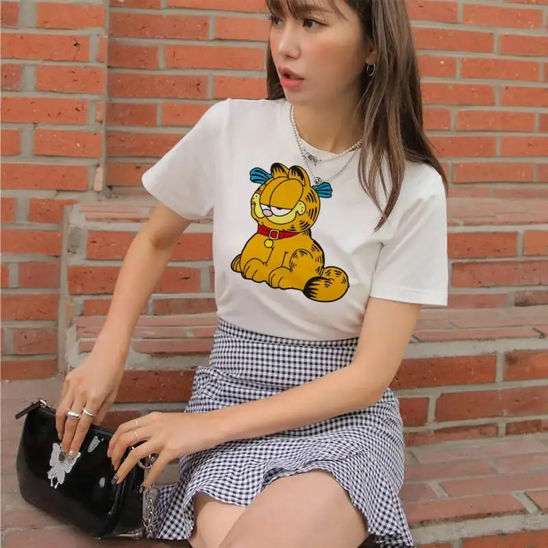 Футболка женская летняя с круглым вырезом в стиле хип-хоп |