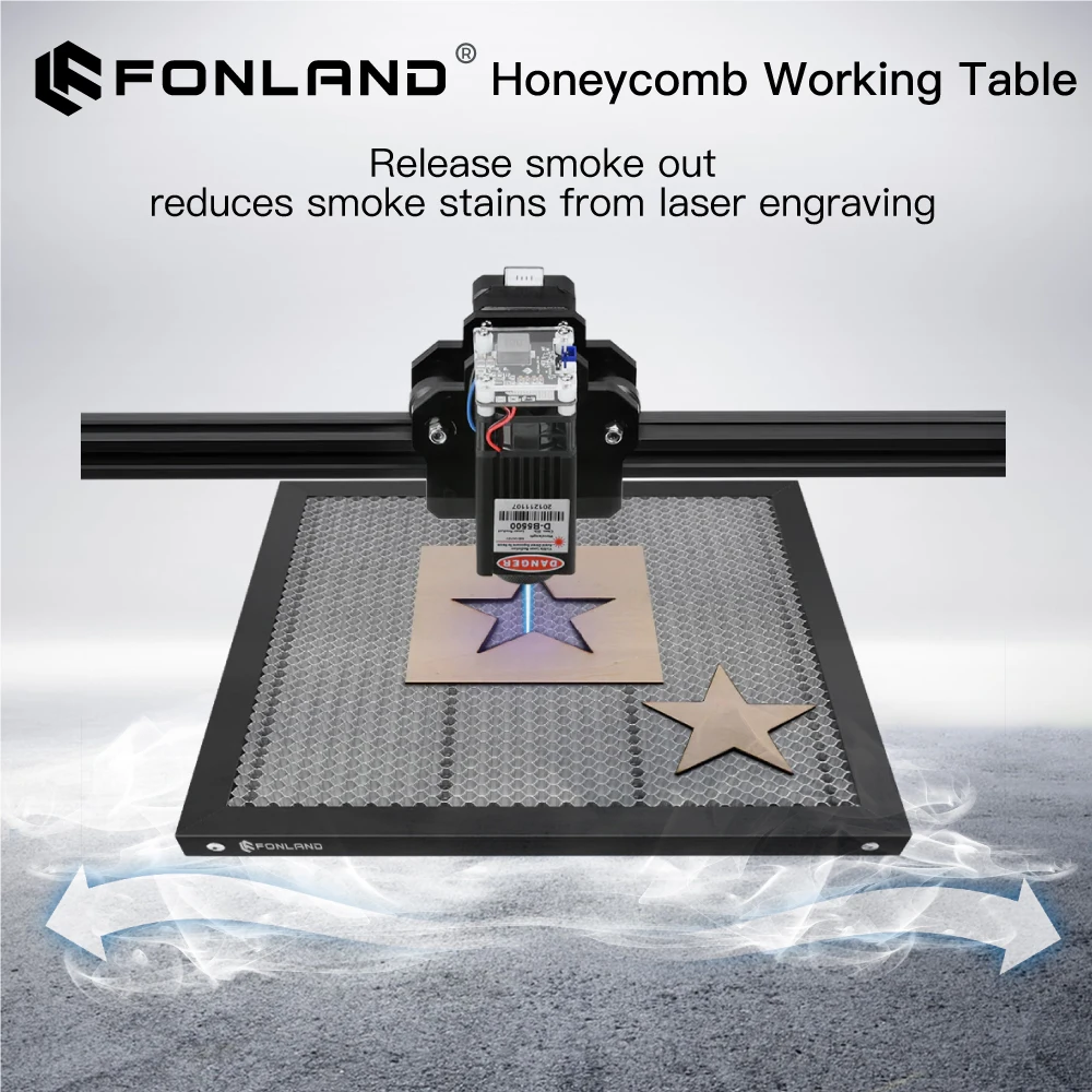 FONLAND Honeycomb Working Table 600*900mm Customizable Size Board Platform Laser Part for CO2 Laser Engraver Cutting Machine enlarge