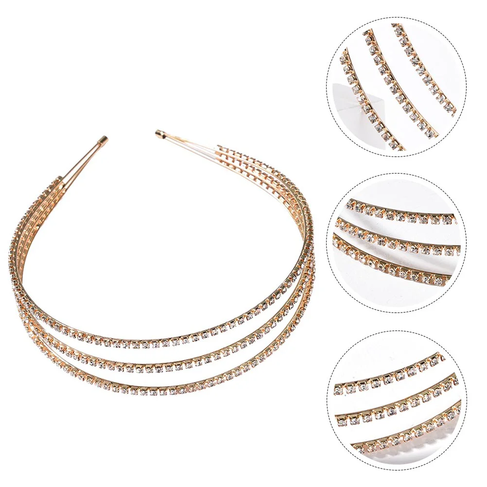 

Rhinestone Headband Wedding Hair Women Hairband Accessories Headdress Hoop Creative Bands