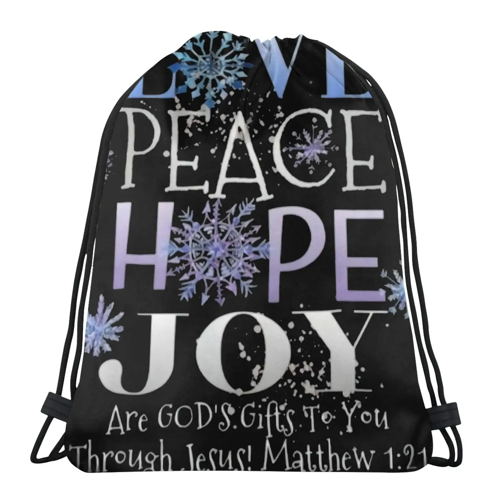 

Рождественская сумка из ткани с надписями на тему Библии, любви, надежды, рюкзак на бедро, тканевый рюкзак с именем под заказ, сумка из хлопча...