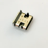 10pcs type c 16 pin socket connector usb 3 1 type c female placement for pcb design four legged plug in three tool high guide