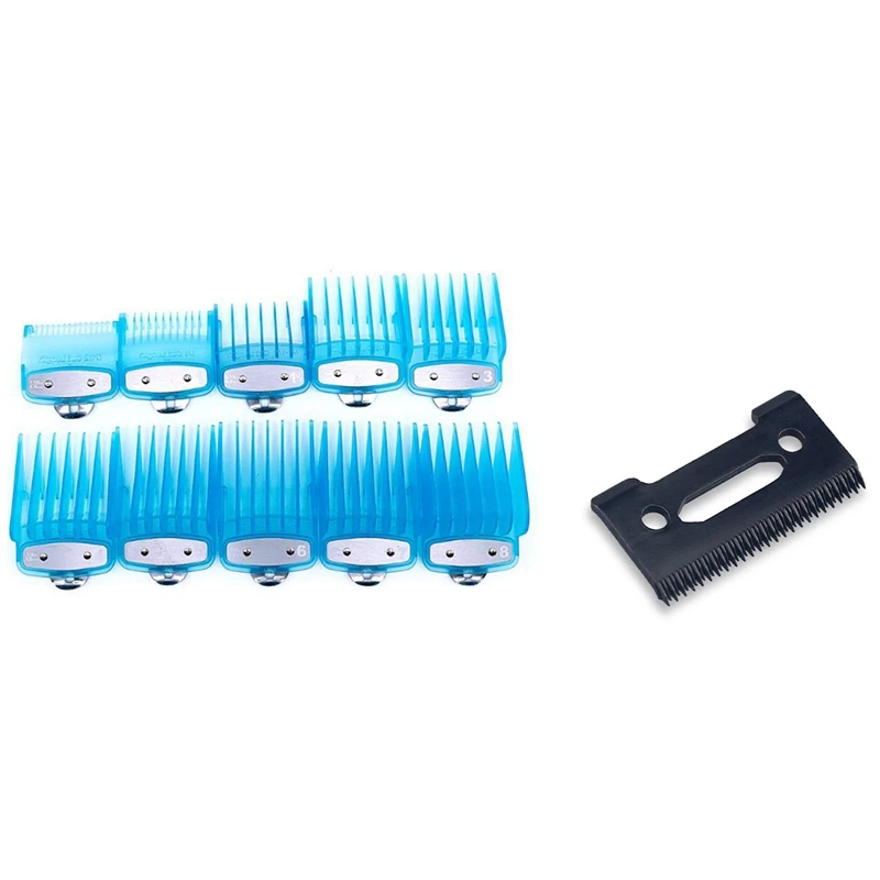 

10Pcs For WAHL Barber Shop Styling Guide Comb Sets With For WAHL 8148 Hair Clipper Accessories Push Scissors Head Set