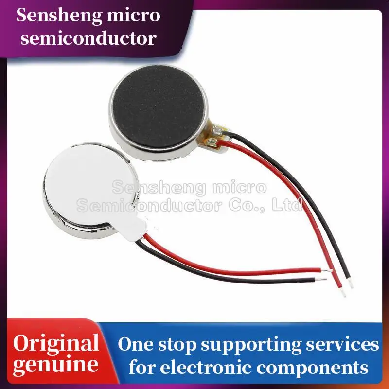 

100% New 10x DC 3V 70mA 12000 RPM For Phone Coin Flat Vibrating Vibration Motor Vibration Motor G08 1027