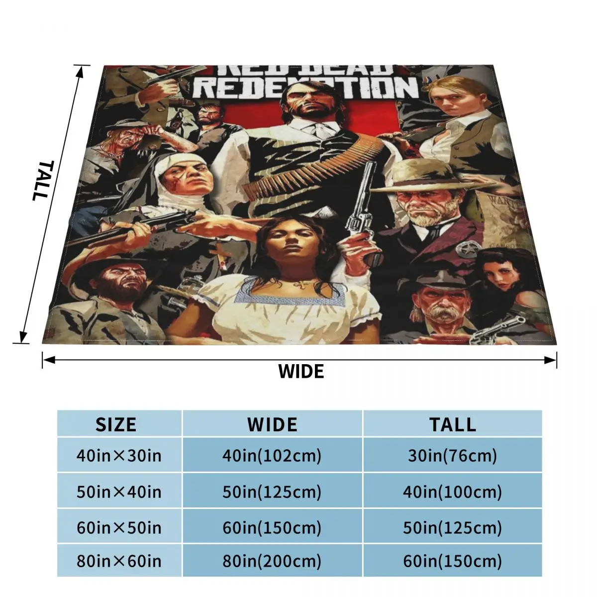 Одеяла Артура Моргана Rdr2 Мертвецы или живые флисовое украшение портативные