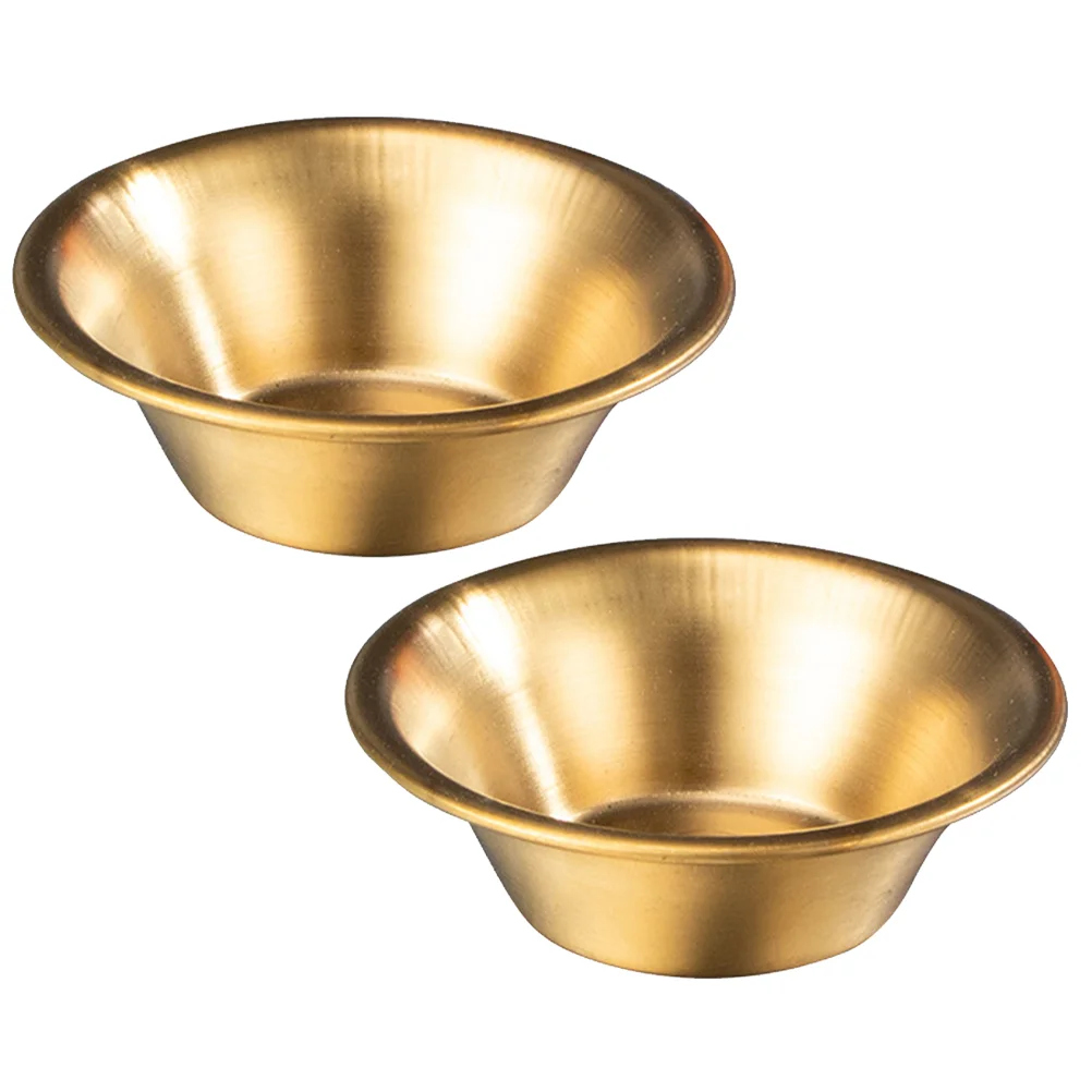 

2Pcs Stainless Ramekins Soy Sauce Tray Ketchup Dipping Cups Stainless Steel Portion Cups Dipping Saucers Soy Sauce Dishes