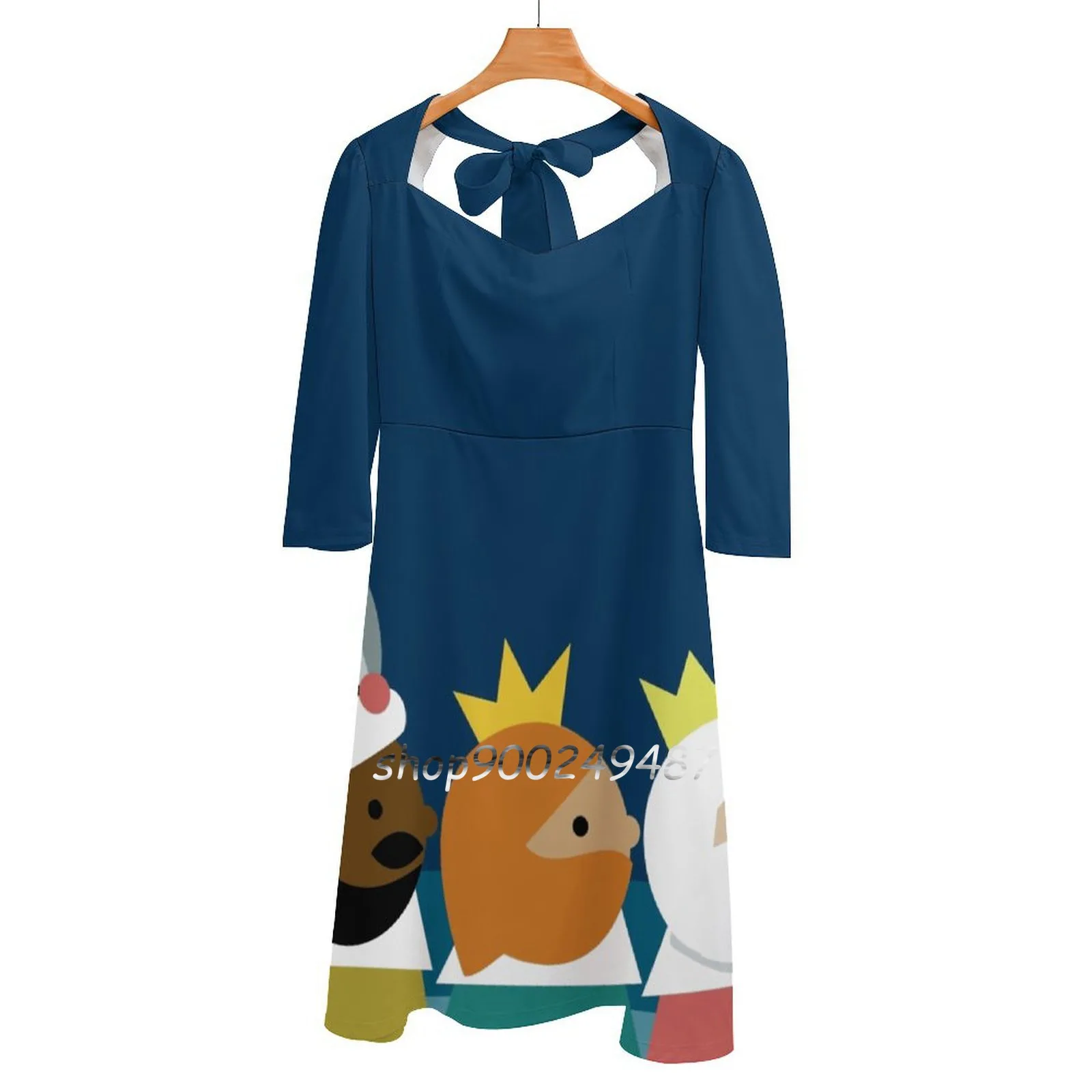 

Женское облегающее платье Los Reyes Magos, элегантное платье с квадратным вырезом, волшебное рождественское праздничное платье для женщин