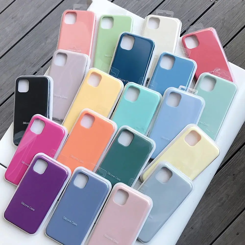 

Официальный оригинальный силиконовый чехол для телефона iPhone 13 12 Pro XS MAX XR X 7 8 Plus, чехлы для Apple iPhone 11 12 13 мин., полное покрытие