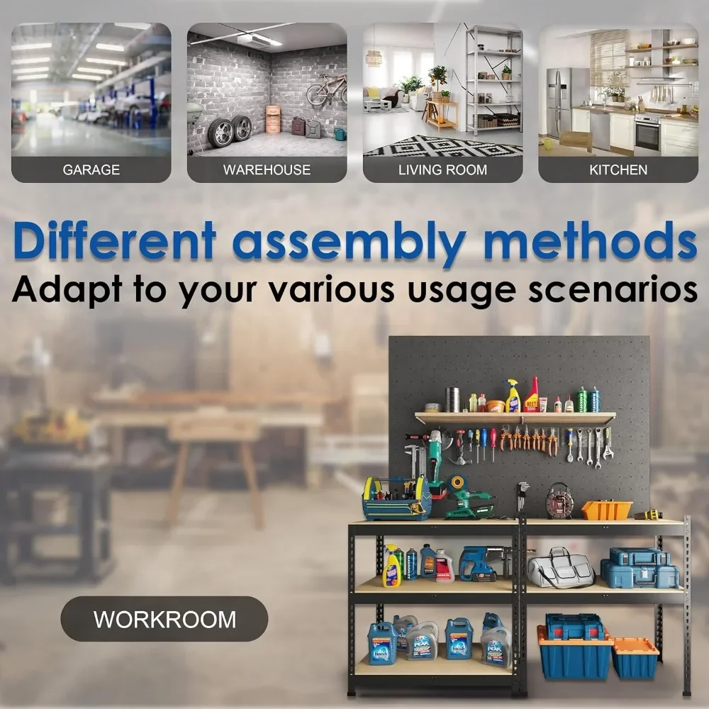 Сверхмощные полки для хранения регулируемый металлический стеллаж 48 дюймов x 24