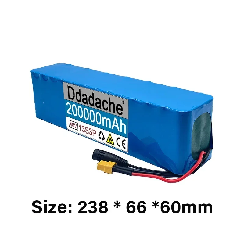 New48V 200000 mAh 20000W13S3P XT60 48VLithiumlonBattery Pack 200Ah для 54.6vE-bike Электрический велосипедный скутер с BMS (art.: 3920ce09bd0ce) - 3920ce09bd0ce