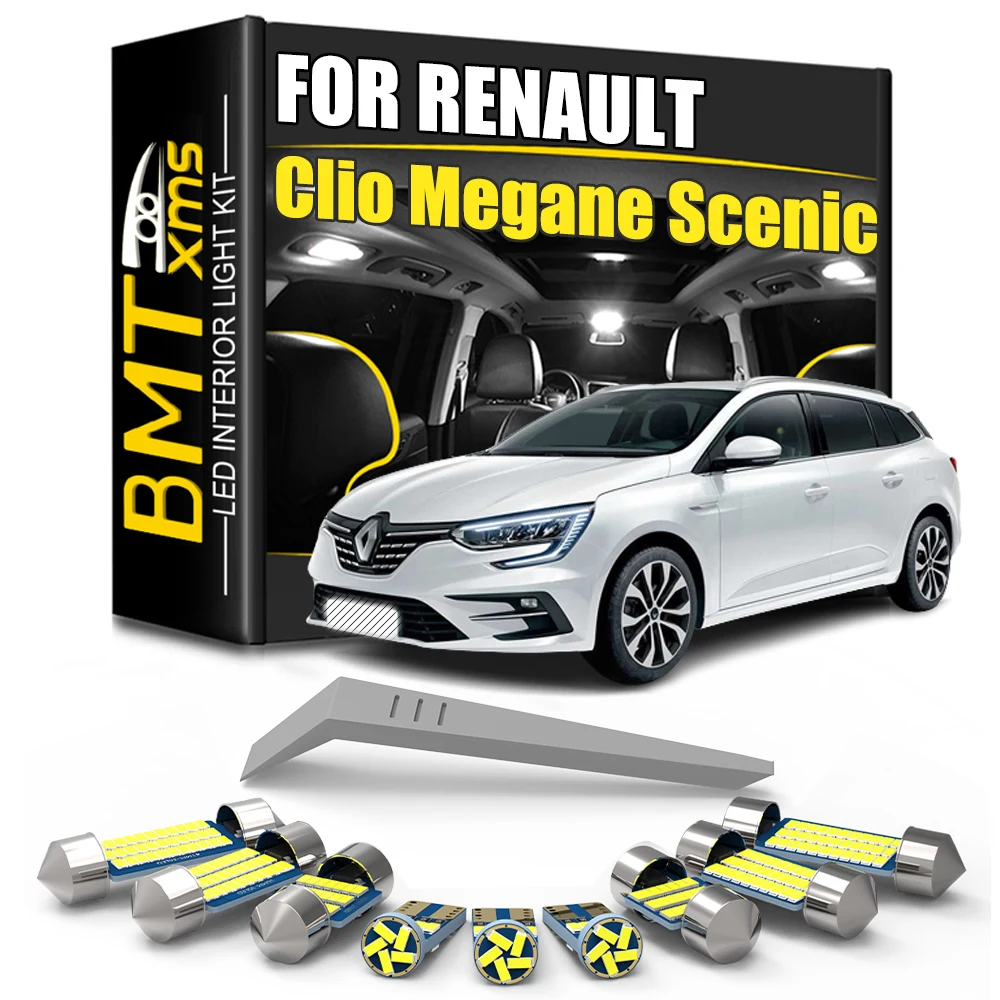 

BMTxms For Renault Laguna Clio Megane Grand Scenic Espace 1 2 3 4 CC Kangoo Koleos Captur Kadjar Modus Canbus LED Interior Light