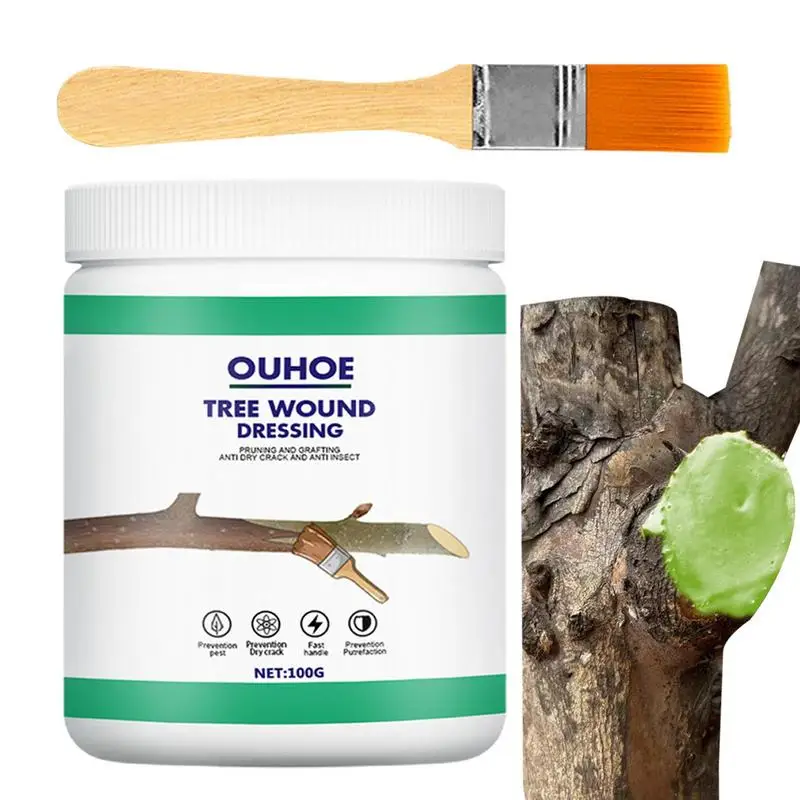 

118g Tree Pruning Sealer with Brush Garden Supplies for Plant Grafting and Wound Treatments Healing Bonsai Cut Repair Tools