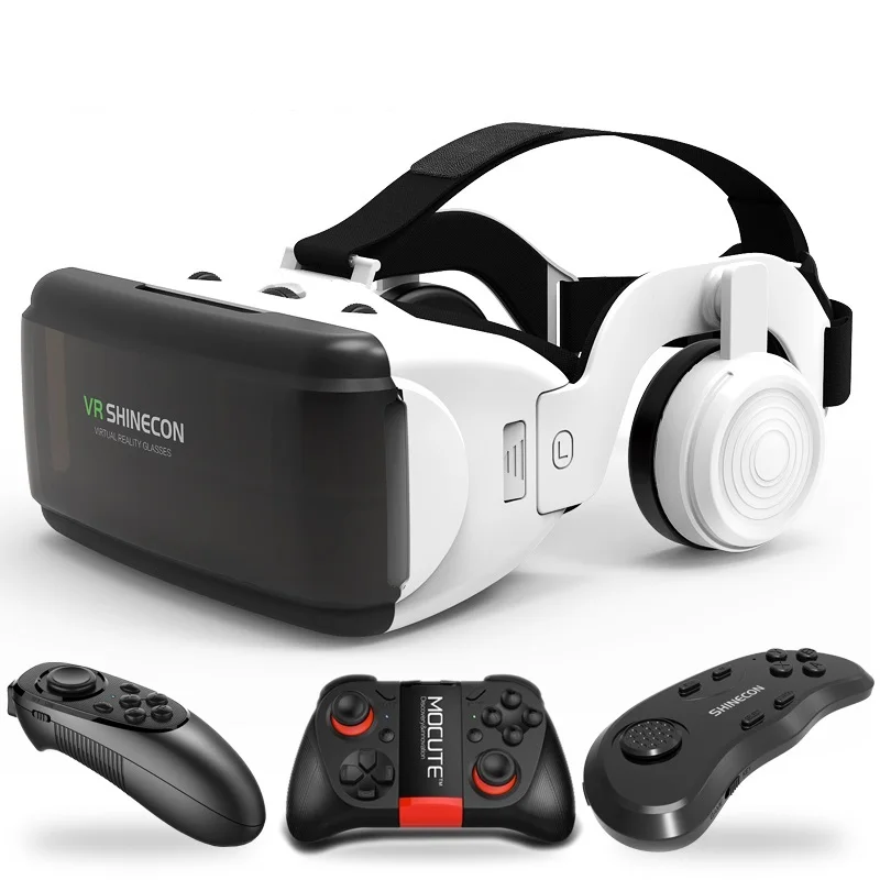 

New. New VR Shinecon G06E 3D Glasses Mobile Phone Video Movie for 4.7-6.53" Helmet Cardboard Virtual Reality Smartphone