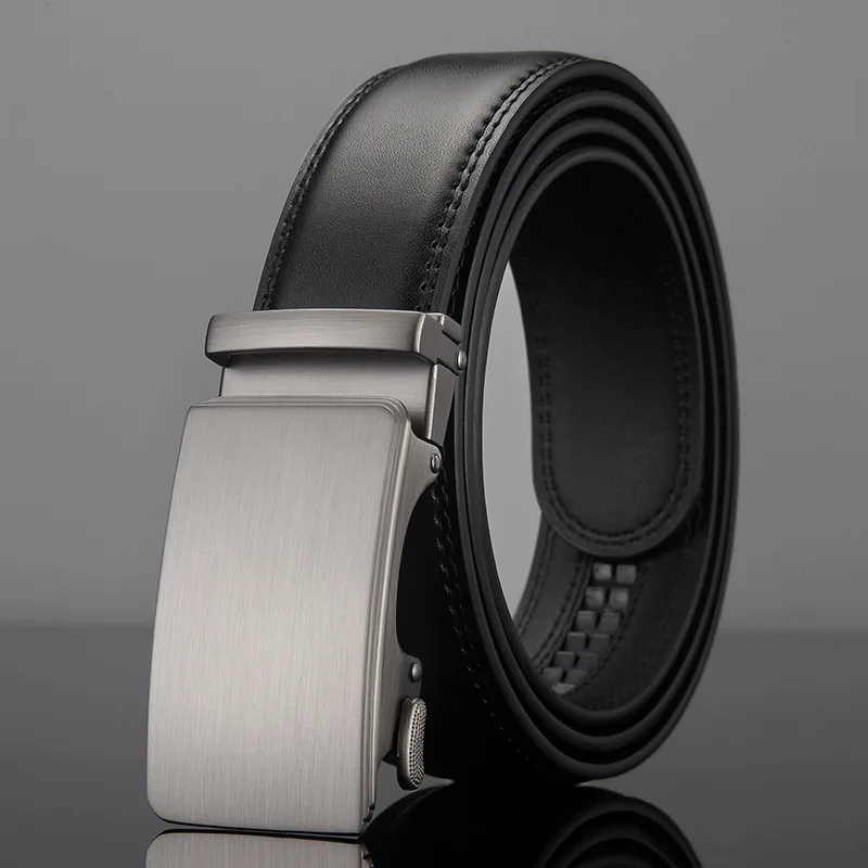 

Men's Cowhide automatic buckle leather belt business belt hot selling trouser belt