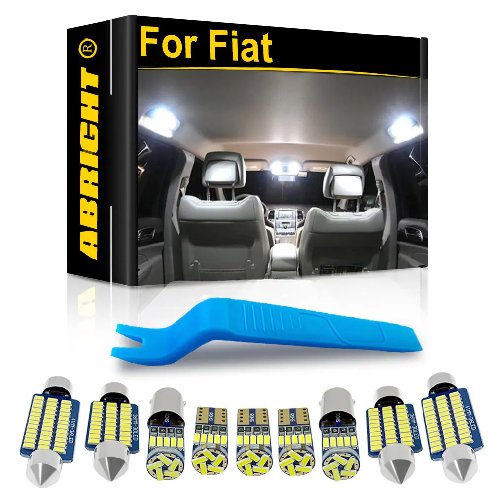 

ABRIGHT For Fiat Bravo 1 2 500 500L 500X 500E 500C Panda 2 3 Tipo Freemont Multipla Sedici Stilo Canbus Car LED Interior Light