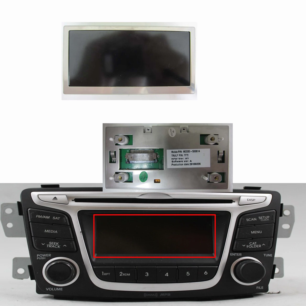 

Оригинальный навигационный монитор радио ЖК-дисплей для 12 13 14 HYUNDAI ACCENT 96170-1R1104X 96170-1R110