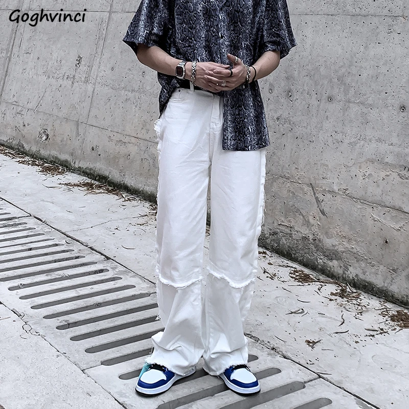 

Jeans Women Vintage Patchwork High Waist Mopping All-match Denim Trousers Loose Ins Korean Style Stylish Full-length College Ins