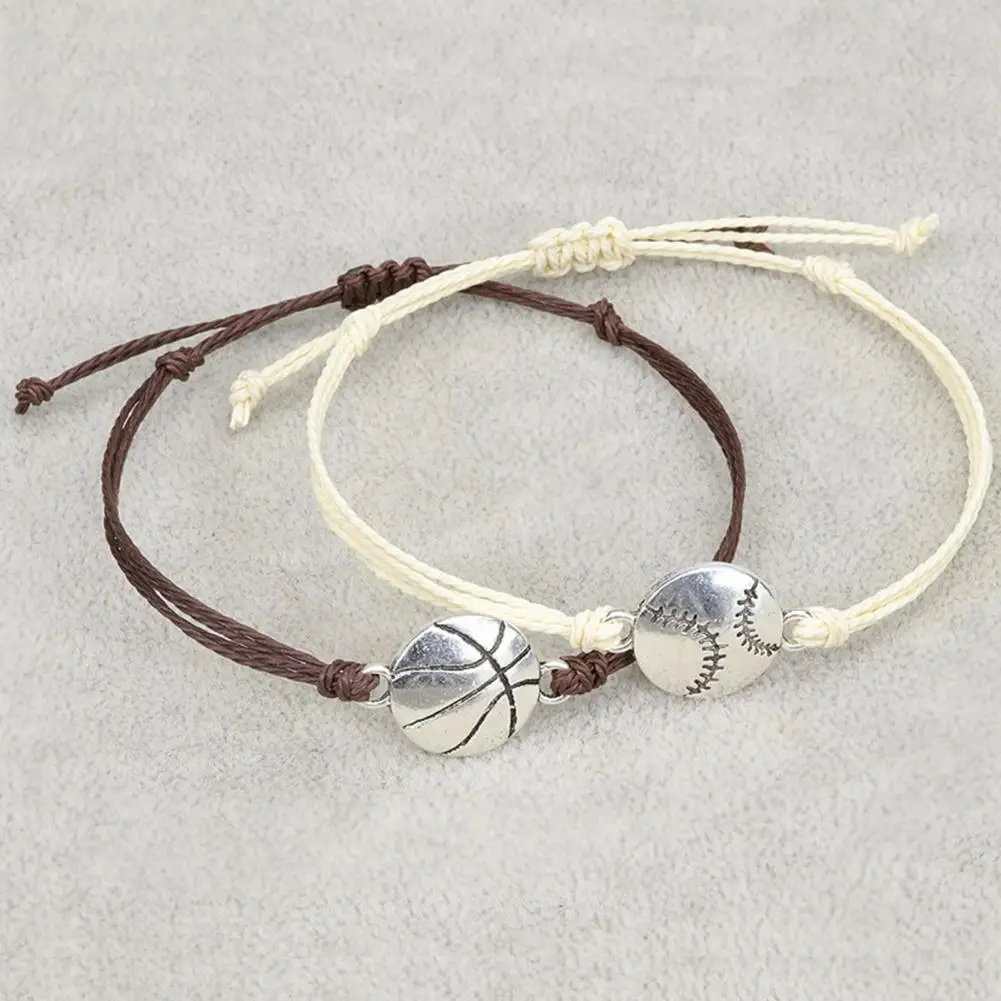 Футбольный браслет регулируемый спортивный плетеный для мальчиков и девочек