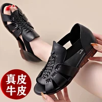 2022 summer new womens sandals casual flat mother sandals womens soft bottom flat with slip on ladies shoes open toe shoes